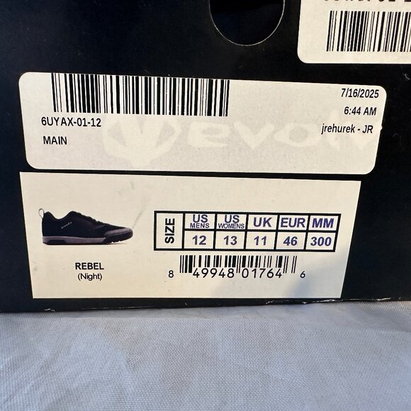 Evolv Rebel Walking Shoe, Black (Night) Suede, Unisex size 12. NIB - Picture 8 of 8